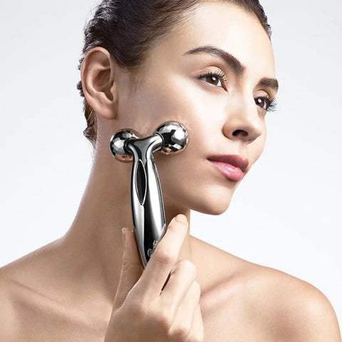 Massageador Facial 3D de Rolo Rotativo