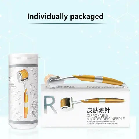 Derma Roller 192 Agulhas de Titânio para Firmeza e Renovação da Pele