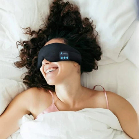 Máscara de Sono Bluetooth 3D — Durma Melhor, Desconecte do Mundo e Acorde Renovada